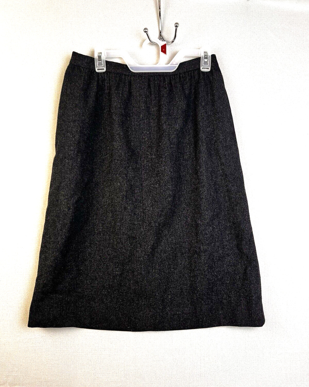 Wool Skirt Women's Medium Gray Vintage Lined Work Preppy Academia Minimalist